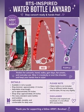 BTS Concert Essential | Adjustable Water Bottle Lanyard